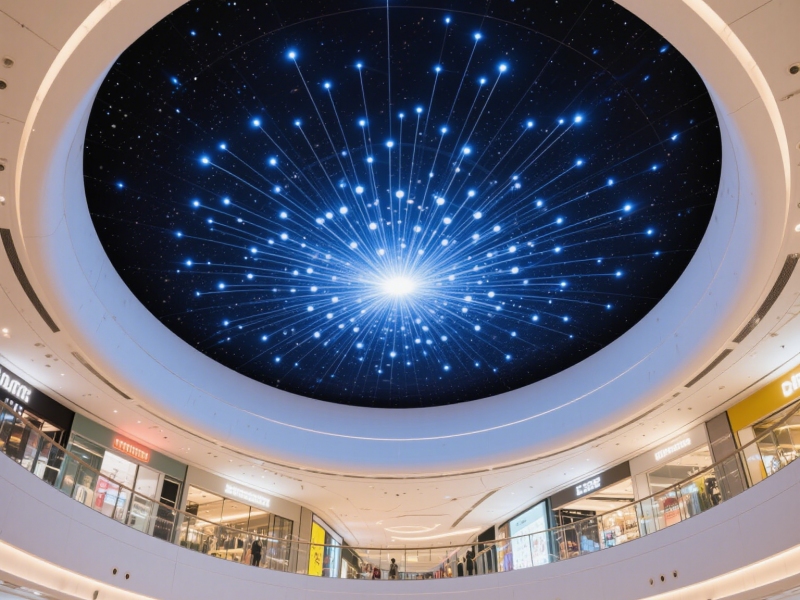 高档餐厅西餐厅酒店大厅星空顶安装